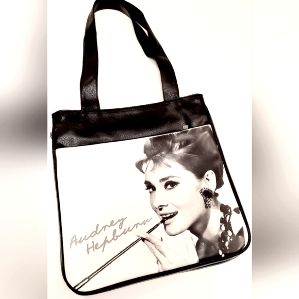 Vintage Audrey Hepburn Breakfast at Tiffany's Zip Around Expandable Shoulder Bag